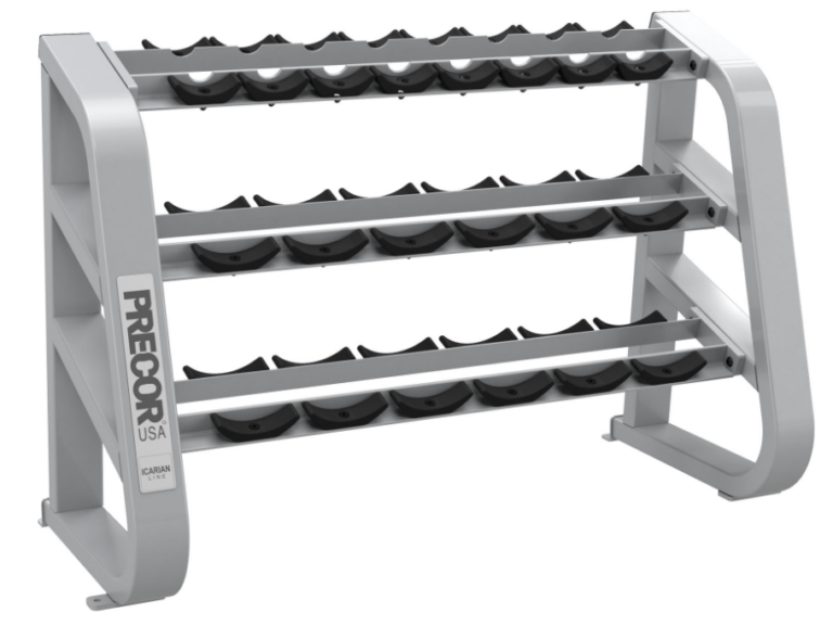 美国必确Precor 哑铃架 (10对) Three-tier dumbbell rack