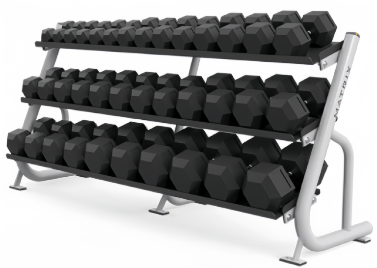 美国乔山Matrix 哑铃架(15对) Three-tier dumbbell rack